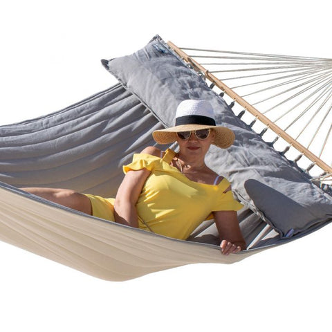American Hammock Lifestyle Silver-Grey Luxus-Stabhängematte