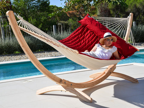 American Hammock Lifestyle Fuego-Red Luxus-Stabhängematte