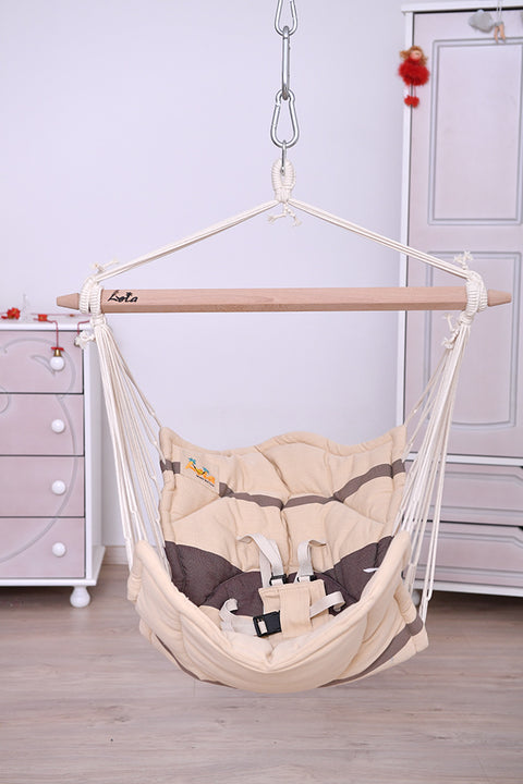 Bella Chica Cappuccino Babyhängematte - Dein Baby schläft von alleine – Lola Hängemattenshop
