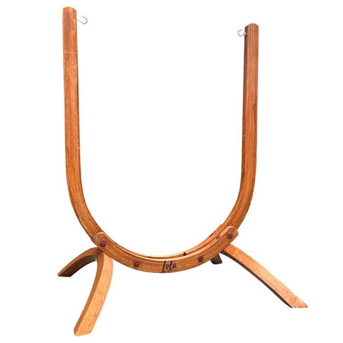 Luxus Hängesessel Hawaii Sofa Royal Coral mit Eukalyptusholz Gestell