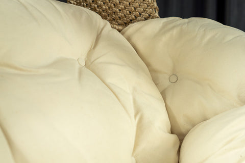 Luxus Hängesofa Nido Royal Champagne Classic - Kissen Ecru