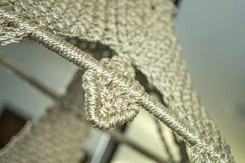 Luxus Hängesofa Nido Royal Champagne - Kissen Ecru