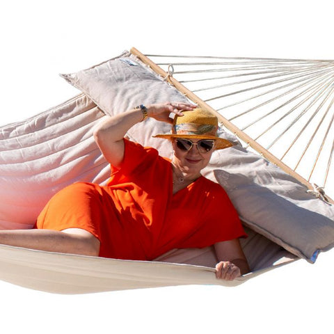 American Hammock Lifestyle Cofea-Crema Luxus Stabhängematte 